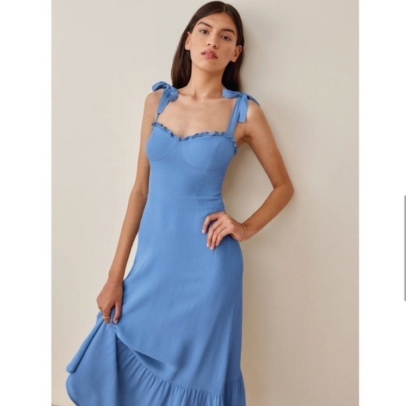 Reformation Nikita Dress Azure - Picture 7 of 7